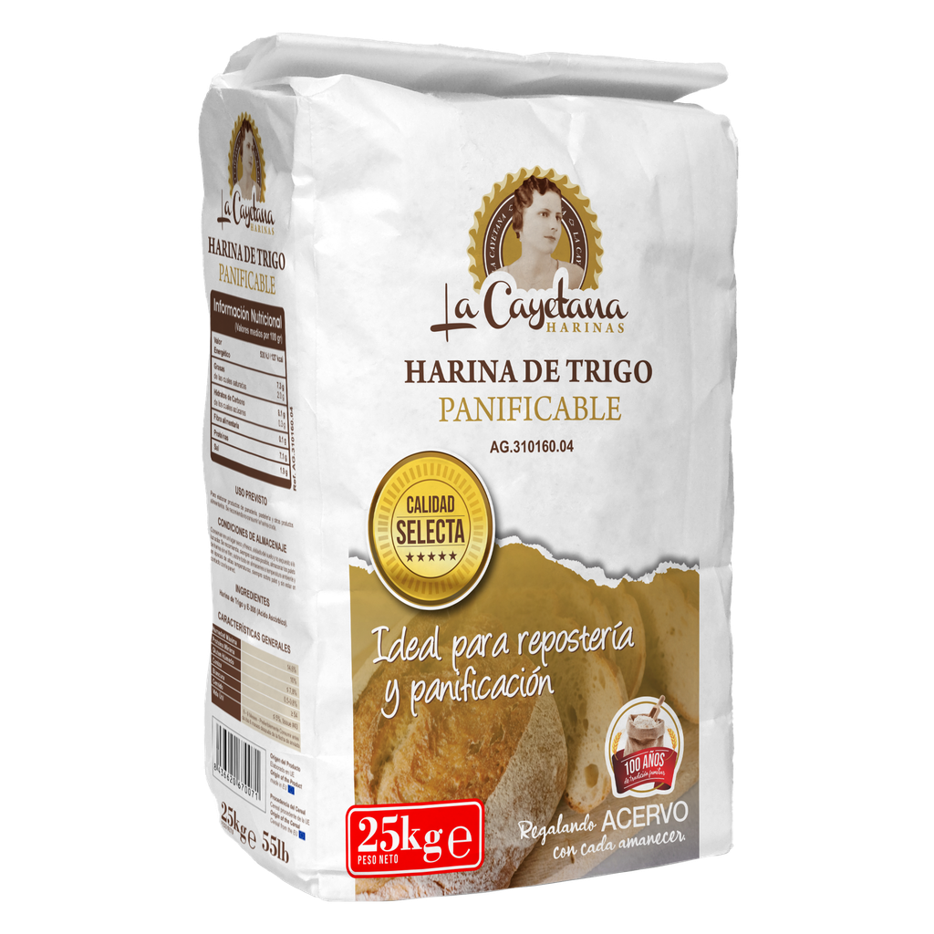 Harina de trigo panificable 25kg